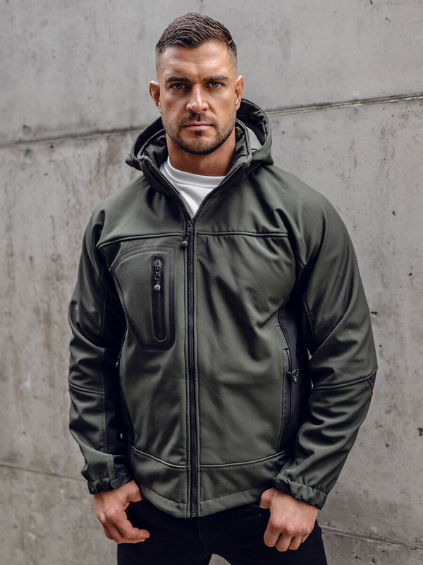 Herr Lättvikt Softshelljacka Khaki Bolf T019A