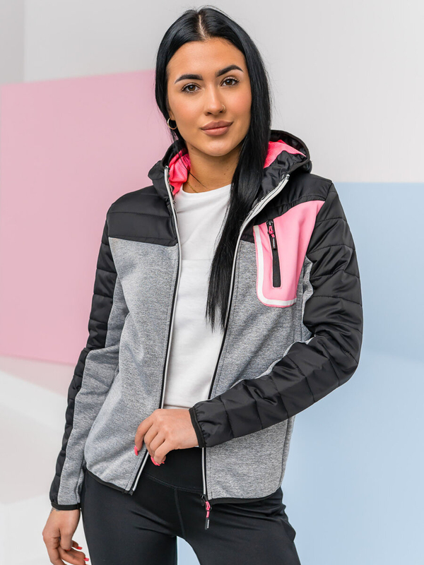 Dam Lättviktsjacka med huva Svart Bolf KSW4006