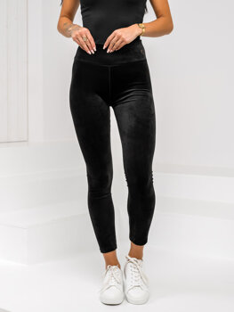 Dam Leggings i velour Svart Bolf W5231