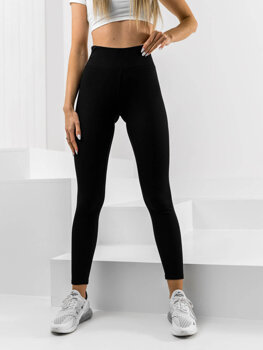 Dam Randiga Leggings Svart Bolf 10328