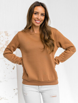 Dam Sweatshirt Ljusbrun Bolf W01
