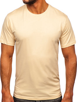 Herr Bomulls T-shirt Beige Bolf 0001