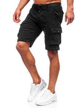 Herr Cargoshorts med bälte Svart Bolf MP0109N