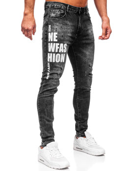 Herr Jeans Slim Fit Svart Bolf TF291