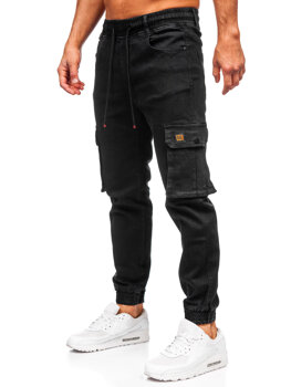 Herr Jeans cargo-joggers Svart Bolf 8165