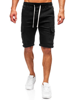 Herr Jeans cargo-shorts Svart Bolf 8256