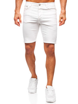 Herr Jeansshorts Vit Bolf 0354