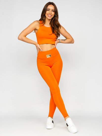 Dam 2-delad sportset Fashion Orange Bolf 022