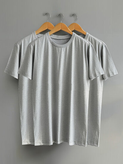 Dam Basic T-shirt Grå Bolf SD211-3P 3PACK