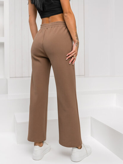 Dam Byxor Wide Leg Brun Bolf W5226