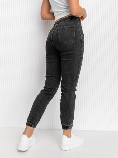 Dam Jeans Mom Fit Svart Bolf BF108