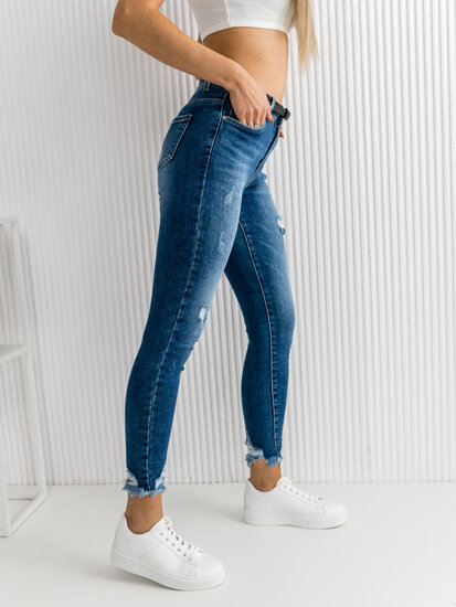 Dam Jeans Skinny Fit med bälte Marinblå Bolf S3958-3P