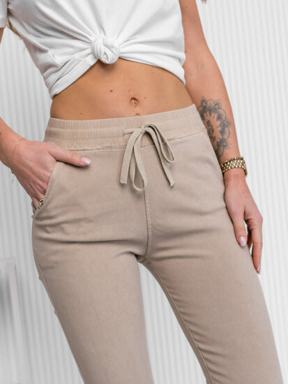 Dam Jeans-leggings Beige Bolf S108