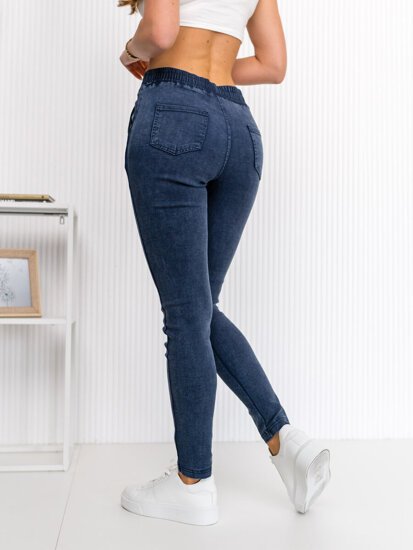 Dam Jeans-leggings Marinblå Bolf S108