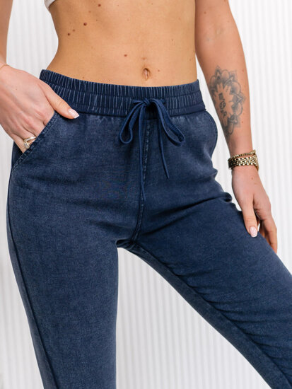 Dam Jeans-leggings Marinblå Bolf S108