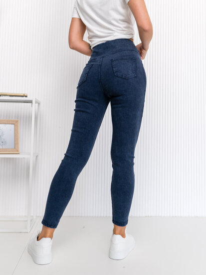 Dam Jeans-leggings Marinblå Bolf S110