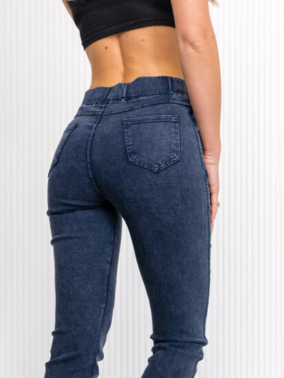 Dam Jeans-leggings Marinblå Bolf S113