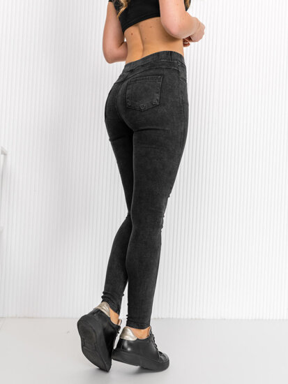 Dam Jeans-leggings Svart Bolf W7059