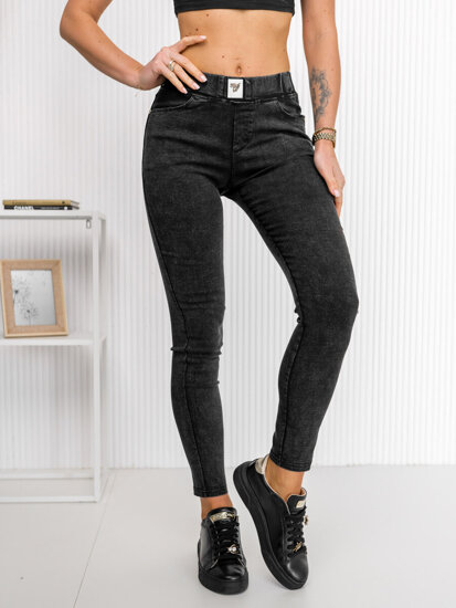 Dam Jeans-leggings Svart Bolf W7260