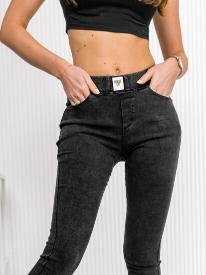 Dam Jeans-leggings Svart Bolf W7260