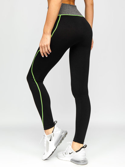 Dam Leggings Svart-Grön Bolf 3934