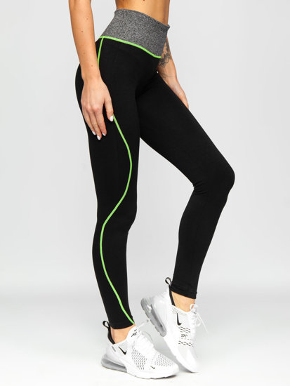 Dam Leggings Svart-Grön Bolf 3934