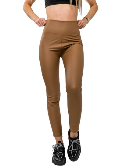 Dam Leggings i fuskskinn Brun Bolf 2048