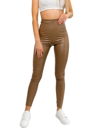 Dam Leggings i fuskskinn Brun Bolf W7528