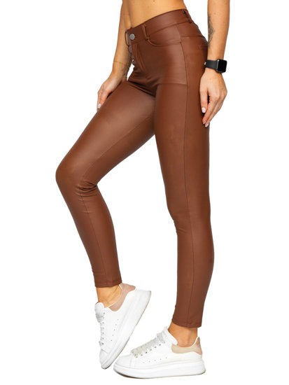 Dam Leggings i fuskskinn Choklad Bolf DM850