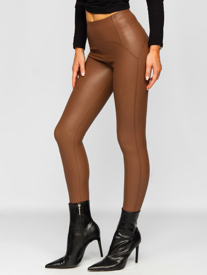 Dam Leggings i fuskskinn Kamel Bolf J51700