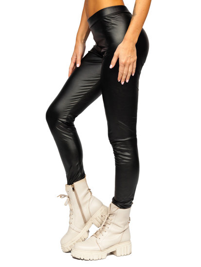 Dam Leggings i fuskskinn Svart Bolf 0012