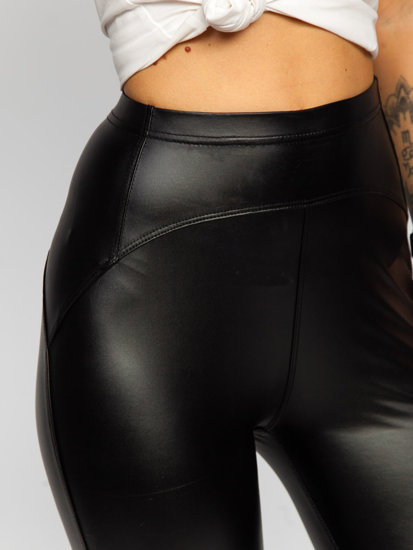 Dam Leggings i fuskskinn Svart Bolf W7165