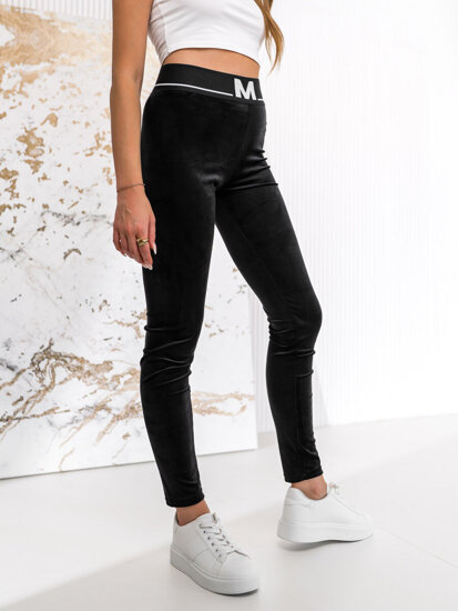 Dam Leggings i velour Svart Bolf W7688A1