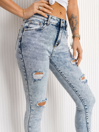 Dam Push Up Jeans Blå Bolf TR5819