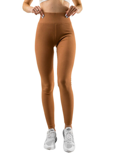 Dam Randiga Leggings Brun Bolf 10328