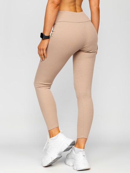 Dam Randiga Leggings Cappuccino Bolf 020