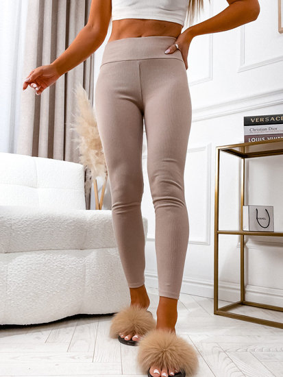 Dam Randiga Leggings Cappuccino Bolf 020A