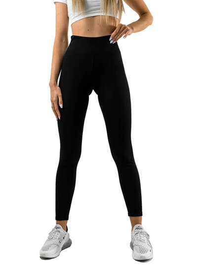 Dam Randiga Leggings Svart Bolf 10328