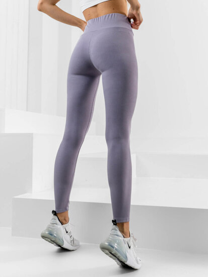 Dam Randiga Leggings Violett Bolf 10376