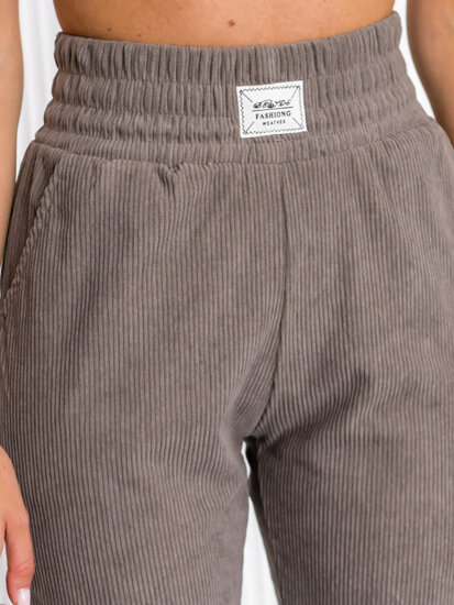 Dam Randiga Sweatpants Grå Bolf W7863