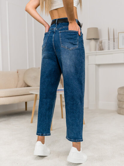 Dam Slouchy Jeans Marinblå Bolf FL1956