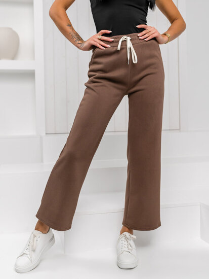 Dam Sweatpants wide leg Choklad Bolf W5213