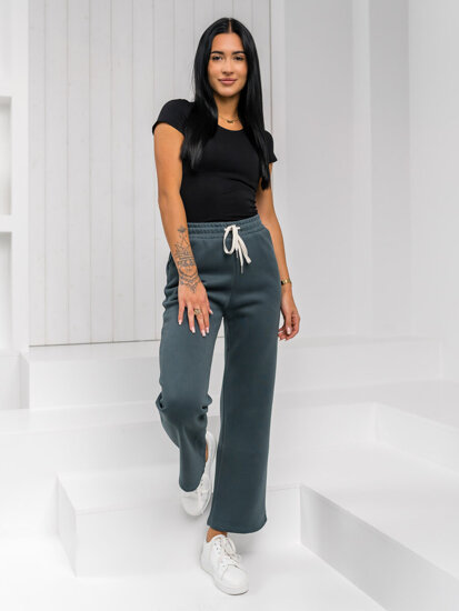 Dam Sweatpants wide leg Grön Bolf W5213