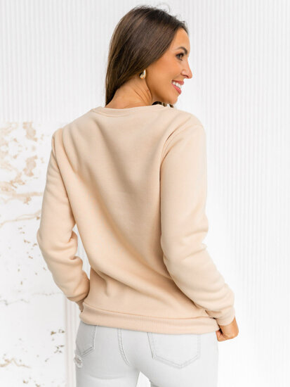 Dam Sweatshirt Ljusbeige Bolf W01A