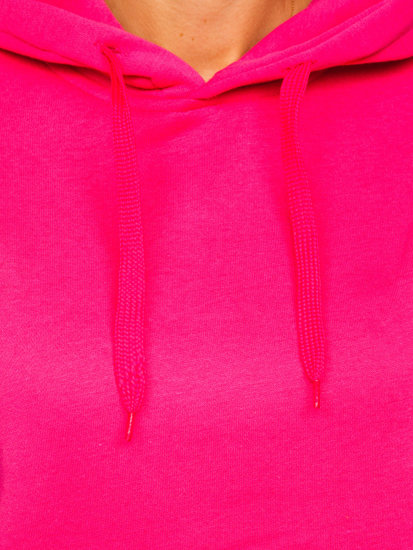 Dam Sweatshirt med Känguruficka Fuchsia Bolf W02B