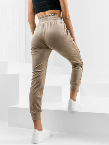 Dam Velour Sweatpants Beige Bolf W7685