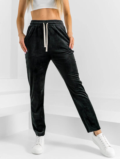 Dam Velour Sweatpants Svart Bolf W7626