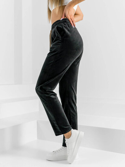 Dam Velour Sweatpants Svart Bolf W7626