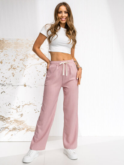 Dam Wide Leg Byxor Rosa Bolf W7960