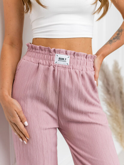 Dam Wide Leg Byxor Rosa Bolf W7961